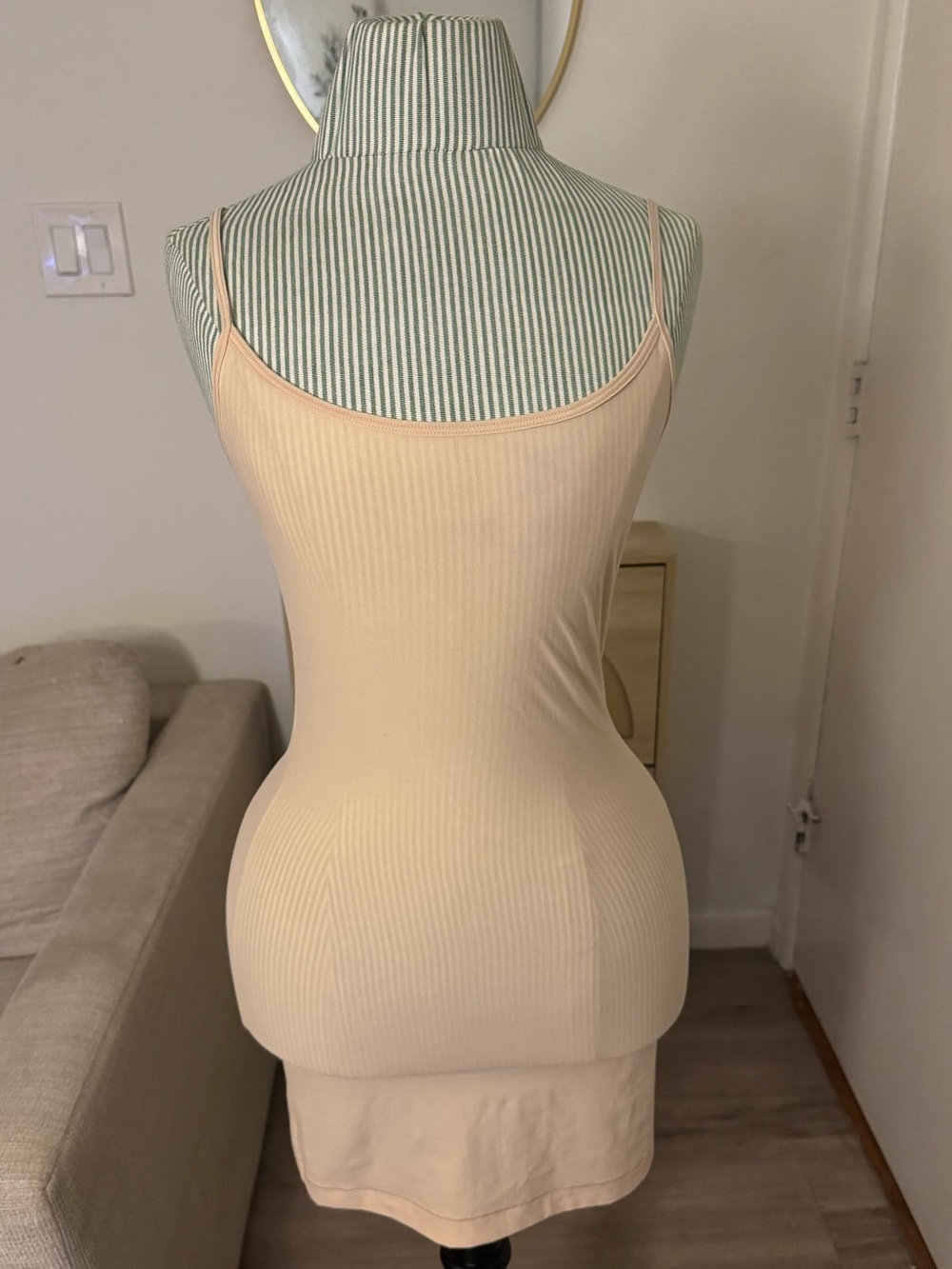 Nearly Nude Beige Shapewear Slip Dress Size Medium